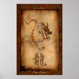 Jahr des Drachen, Tiger Dragon Art Poster