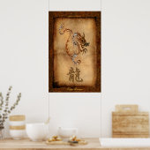 Jahr des Drachen, Tiger Dragon Art Poster (Küche)