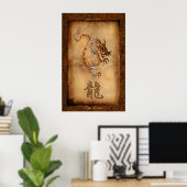 Jahr des Drachen, Tiger Dragon Art Poster (Heimbüro)