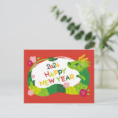 Jahr des Drachenchinesisches Neujahr 2024 Feiertagspostkarte (Stehend Vorderseite)