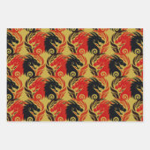 Jahr des Drachendesigns Geschenkpapier Set (Vorderseite)