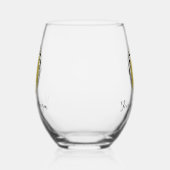 Jahr des Drachendesigns Stemless Wine Glass Weinglas Ohne Stiel (Rechts)