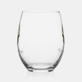 Jahr des Drachendesigns Stemless Wine Glass Weinglas Ohne Stiel (Links)