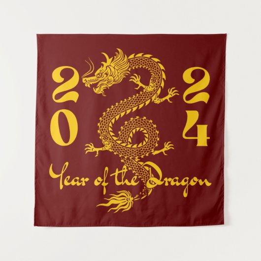Jahr des Drachengolds Wandteppich (Vorderseite)