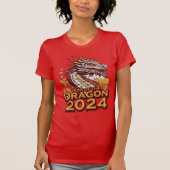 Jahr des Drachenjahres 2024 Frauenanteil T-Shirt (Vorderseite)