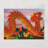Jahr des Drachenlunar-Neujahrs 2024 Feiertagspostkarte (Vorderseite)