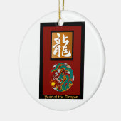 Jahr des Drachenrechtecks Keramikornament (Links)
