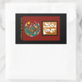 Jahr des Drachenrechtecks Rechteckiger Aufkleber (Tasche)