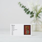 Jahr des Drachenrechtecks Visitenkarte (Stehend Vorderseite)