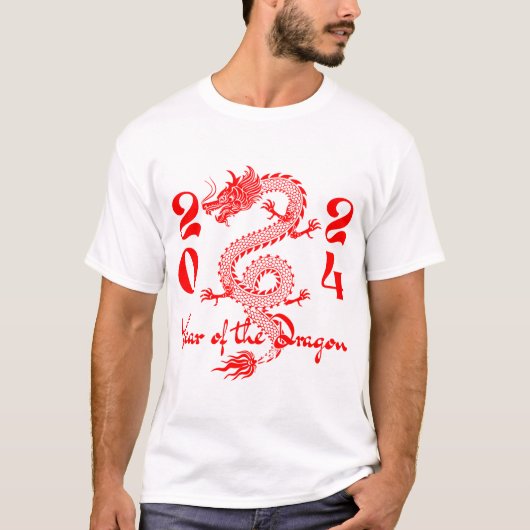 Jahr des Drachenroten T-Shirt (Vorderseite)