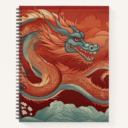 Jahr des Dragon-Notebooks Notizblock (Vorderseite)