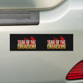 JAHR DES DRAGON RED GOLD AUTOAUFKLEBER (Auf Auto)