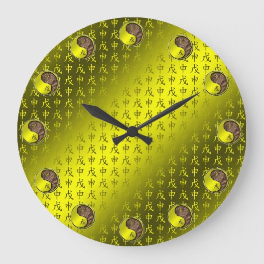 Jahr des Erd-Affen Große Wanduhr (Vorderseite)
