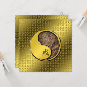 Jahr des Erddrachen Karte (Vorderseite/Rückseite Beispiel)