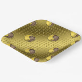 Jahr des Erddrachen Pappteller (Gewinkelt)