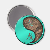 Jahr des Erdhundes Magnet (Vorderseite/Rückseite)