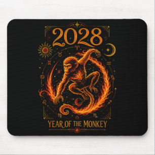 Jahr des Feueraffen 2028 Lunar Chinesisches Neujah Mousepad