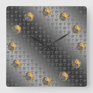 Jahr des Feuerkaninchens Quadratische Wanduhr