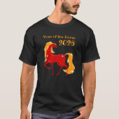 Jahr des Feuerpferdes 2026 Chinesischer Zodiaker T-Shirt (Vorderseite)