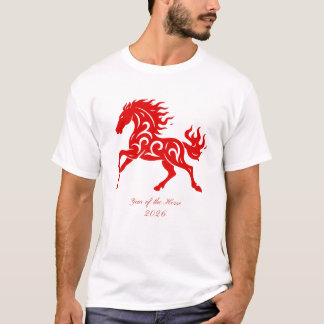 Jahr des Feuerpferdes 2026 T-Shirt