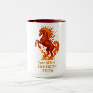 Jahr des Feuerpferdes 2026 Tasse