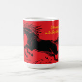 Jahr des Feuerpferdes Kaffeetasse (Mittel)