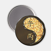 Jahr des Feuerpferdes Magnet (Vorderseite/Rückseite)