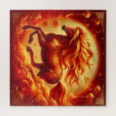 Jahr des Feuerpferdes Puzzle (Horizontal)