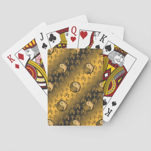 Jahr des Feuerpferdes Spielkarten (Rückseite)