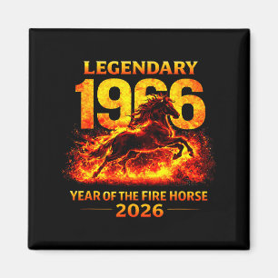Jahr des Feuerpferds 1966 60. Geburtstag Magnet