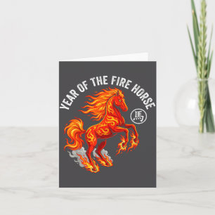 Jahr des Feuerpferds 2026 Chinesischer Zodiak Luna Karte