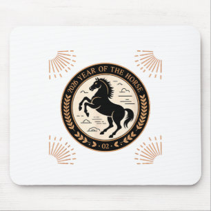 Jahr des Feuerpferds 2026 Festliches Chinesisches Mousepad
