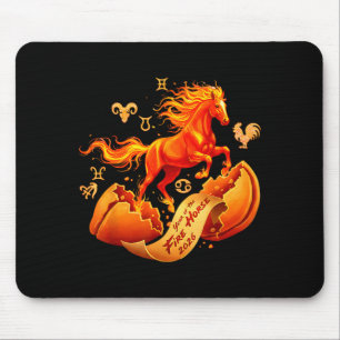 Jahr des Feuerpferds 2026 Schicksal chinesischer M Mousepad