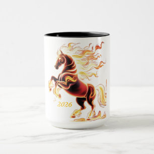 Jahr des Feuerpferds 2026 Tasse