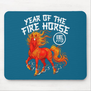 Jahr des Feuerpferds Chinesisches Neujahr 2026 Zod Mousepad