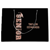 Jahr des Fotos  Glitzer Große Geschenktüte (Vorderseite)