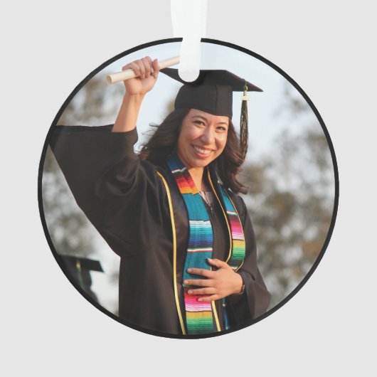 Jahr des Fotos Glitzer Ornament (Rückseite)