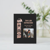 Jahr des Fotos  Glitzer Postkarte (Stehend Vorderseite)