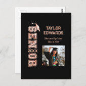 Jahr des Fotos  Glitzer Postkarte (Vorne/Hinten)