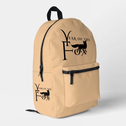 Jahr des Fuchses Bedruckter Rucksack (Rückseitige Ecke links)