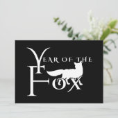 Jahr des Fuchses Einladung (Stehend Vorderseite)
