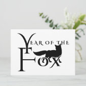 Jahr des Fuchses Einladung (Stehend Vorderseite)