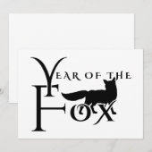 Jahr des Fuchses Einladung (Vorne/Hinten)