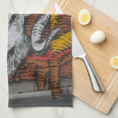 Jahr des Graffiti der Ziege Küchentuch (Viertel Falte)