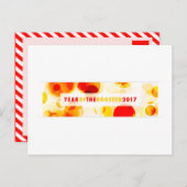 Jahr des Hahns 2017 (Bokeh) Feiertagspostkarte (Vorne/Hinten)