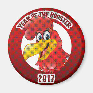 Jahr des Hahns 2017 Magnet