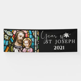Jahr des heiligen Josef-Festglases Religiöser Jesu Banner