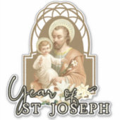 Jahr des heiligen Joseph-Kindes Jesus katholisches Aufkleber (Vorderseite)
