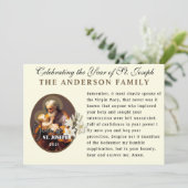 Jahr des hl. Joseph-katholischen Gedenkens Gebet Karte (Stehend Vorderseite)