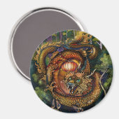 Jahr des Holzdrachen 2024 Magnet (Vorderseite/Rückseite)